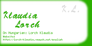 klaudia lorch business card